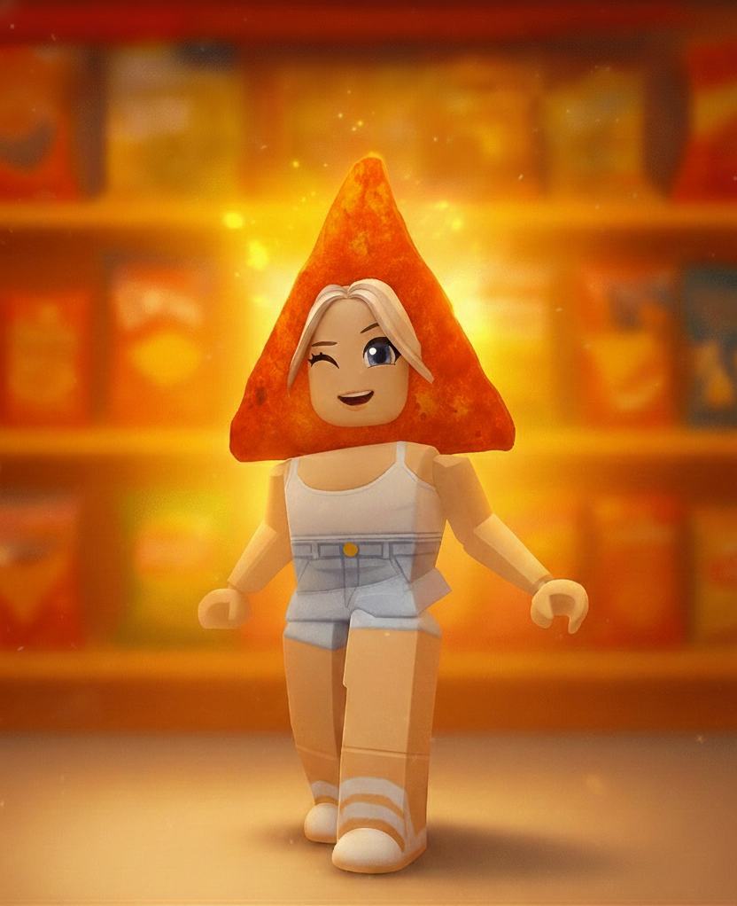 Flaming Hot Chip Head (Hat) (Effect)